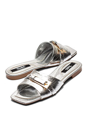 Kadın Varaklı Ev Terliği GÜMÜŞ 13035