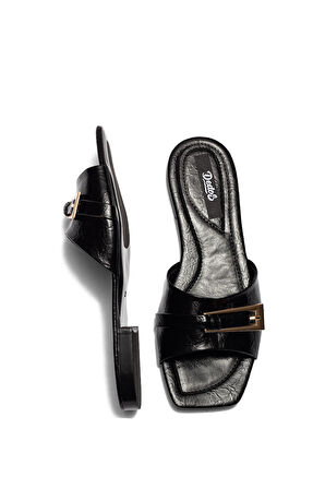 Kadın Varaklı Ev Terliği SİYAH 13035