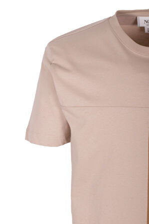 Erkek Tişört Bisiklet Yaka Açık Olive Slim Fit %100 Pamuk T-shirt NCS JEANS 1303