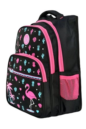 Okul Cantasi Flamingo Desenli Ilkogretim Cantasi Beslenbe Cantasi Kalemlik 3 Lu Set Siyah Pembe Just Polo