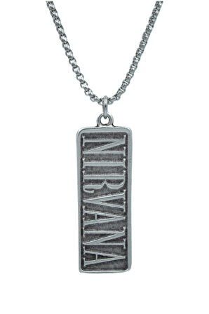 Nirvana Örme Zincir Kolye - Gümüş Kaplama - Erkek Kadın Kolye - No:1545