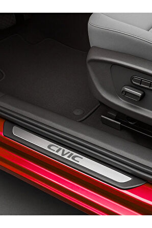 Honda Civic 2016 üzeri Krom Kapı Eşiği 4 Parça Paslanmaz Çelik ABS Çerçeve