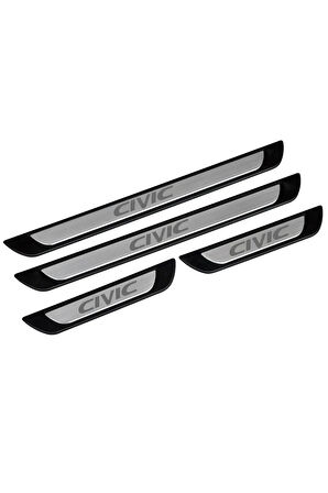Honda Civic 2016 üzeri Krom Kapı Eşiği 4 Parça Paslanmaz Çelik ABS Çerçeve