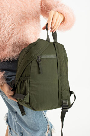 Yumuşak Dokulu Ultra Hafif, Esnek ve Su Geçirmez Polyamid Kumaş Sırt Çantası Haki Model: (571-13-14A)