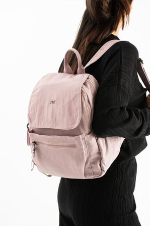 Yumuşak Dokulu Ultra Hafif, Esnek ve Su Geçirmez Polyamid Kumaş Sırt Çantası Pembe Model: (571-13-14B)