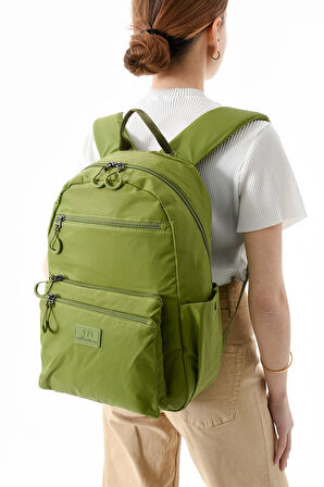 Orta Boy Sırt Çantası Ultra Hafif Çok Cepli Açık Yeşil (Model:571-13-9B)