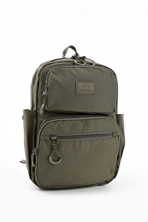 Ultra Hafif Şik ve Su Geçirmez Orta Boy Sırt Çantası Haki Yeşil Model: (571-13-9D)