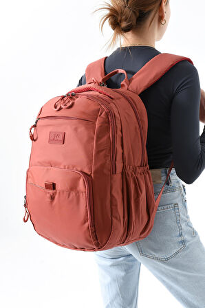 Orta Boy Sırt Çantası Ultra Hafif Çok Cepli Kiremit (Model:571-13-9E)