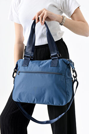 Ultra Hafif Su Geçirmez Çok Cepli Omuz Çantası Mavi (Model: 571-13-9M) 