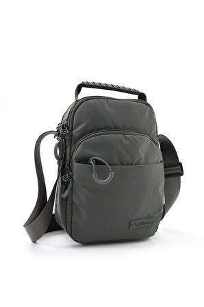 Üç Bölmeli Unisex Göğüs (Bodybag) - El Çantası Gri (Model: 571-9P) 