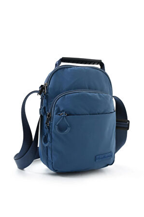 Üç Bölmeli Unisex Göğüs (Bodybag) - El Çantası Mavi (Model: 571-9P) 