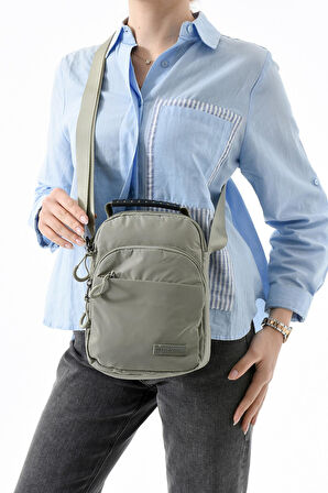 Üç Bölmeli Unisex Göğüs (Bodybag) - El Çantası Vizon (Model: 571-9P) 