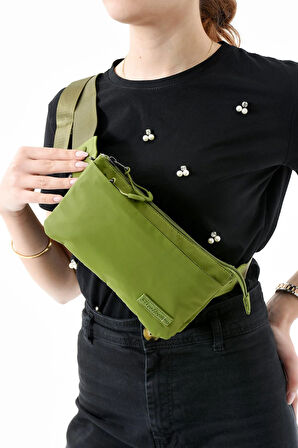 Çok Cepli Bel Çantası Unisex Açık Yeşil (Model: 571-13-9R)