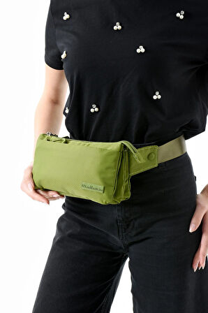 Çok Cepli Bel Çantası Unisex Açık Yeşil (Model: 571-13-9R)