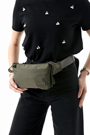 Çok Cepli Bel Çantası Unisex Haki (Model: 571-13-9R)