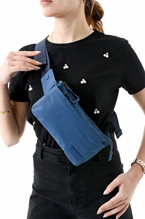 Çok Cepli Bel Çantası Unisex Mavi (Model: 571-13-9R)