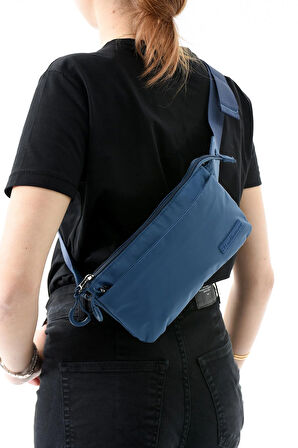 Çok Cepli Bel Çantası Unisex Mavi (Model: 571-13-9R)