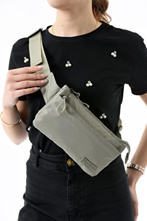 Çok Cepli Bel Çantası Unisex Vizon (Model: 571-13-9R)