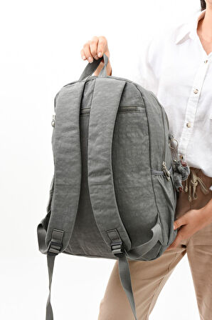 Ultra Hafif Çok Cepli Su Geçirmez Sırt Çantası Unisex Gri (Model: 571-1K)