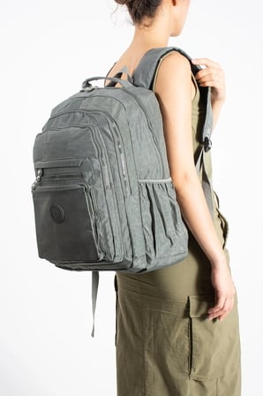Ultra Hafif Çok Cepli Su Geçirmez Sırt Çantası Unisex Gri (Model: 571-2F)