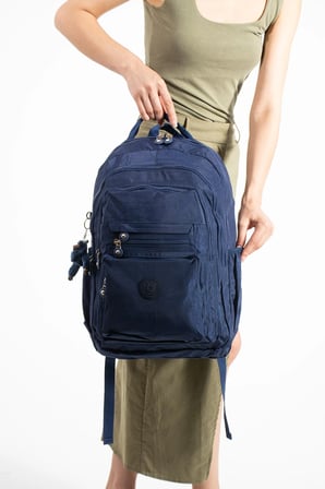 Ultra Hafif Çok Cepli Su Geçirmez Sırt Çantası Unisex Lacivert (Model: 571-2F)