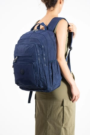 Ultra Hafif Çok Cepli Su Geçirmez Sırt Çantası Unisex Lacivert (Model: 571-2F)