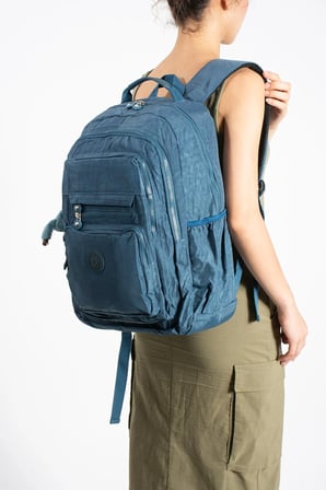 Ultra Hafif Çok Cepli Su Geçirmez Sırt Çantası Unisex Mavi (Model: 571-2F)