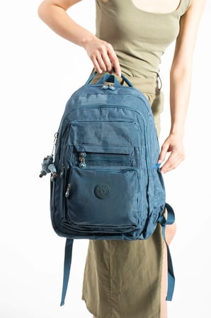 Ultra Hafif Çok Cepli Su Geçirmez Sırt Çantası Unisex Mavi (Model: 571-2F)