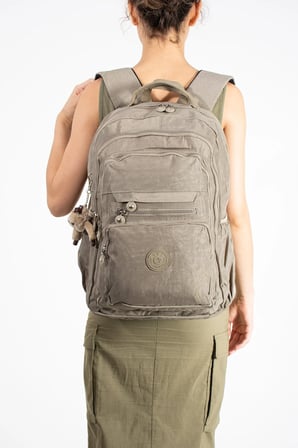 Ultra Hafif Çok Cepli Su Geçirmez Sırt Çantası Unisex Vizon (Model: 571-2F)