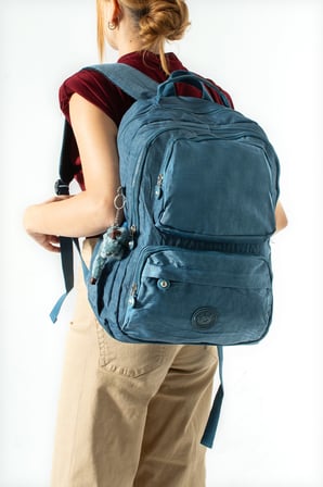 Ultra Hafif Çok Cepli Su Geçirmez Sırt Çantası Unisex Mavi (Model: 571-2H)