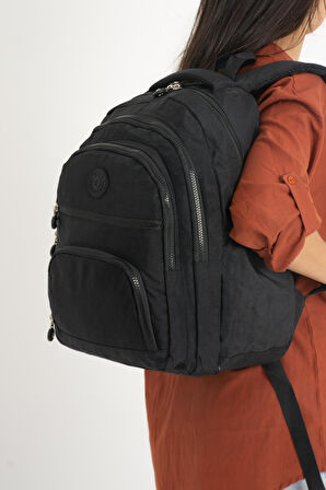 Ultra Hafif Orta Boy Sırt Çantası Unisex Siyah (Model: 571-3C) 
