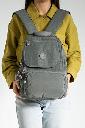 Orta Boy Ultra Hafif Sırt Çantası Gri (Model: 571-3F)