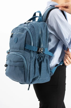 Ultra Hafif Çok Cepli Orta Boy Sırt Çantası Mavi Model: (571-3R)