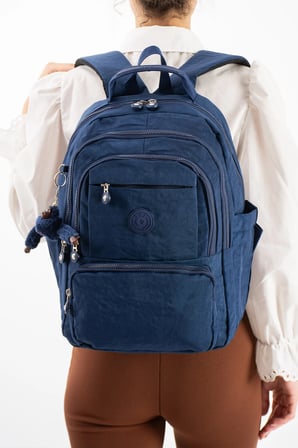 Ultra Hafif Çok Cepli Orta Boy Sırt Çantası Lacivert Model: (571-3S)