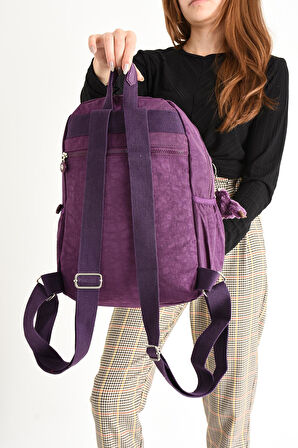 Ultra Hafif Orta Boy Sırt Çantası  Çok Cepli Mor (Model: 571-4B)