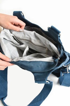 Ultra Hafif Su Gecirmez Cok Cepli Omuz Cantasi Mavi (Model: 571 5G)