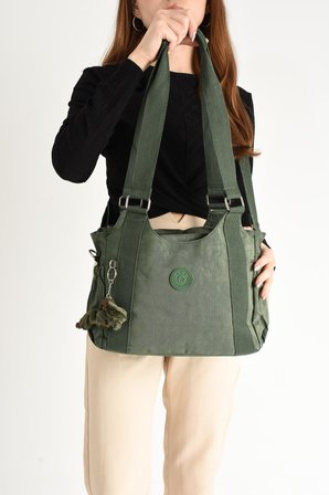 Ultra Hafif Su Gecirmez Cok Cepli Omuz Cantasi Yesil (Model: 571 5G)
