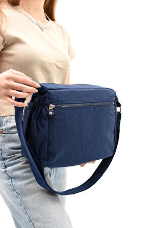 Çapraz Askılı Ultra Hafif Çok Cepli Bayan Omuz Çantası Laci (Model: 571-6D) 