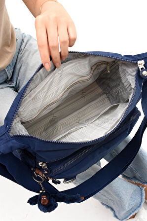 Çapraz Askılı Ultra Hafif Çok Cepli Bayan Omuz Çantası Laci (Model: 571-6D) 