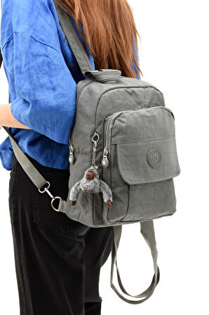 Hem Sırt Hem Göğüs  Spor Genç Kadın Çantası Gri (Model: 571-8D) 