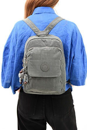Hem Sırt Hem Göğüs  Spor Genç Kadın Çantası Gri (Model: 571-8D) 