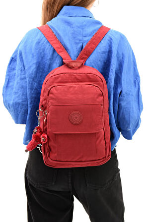 Hem Sırt Hem Göğüs  Spor Genç Kadın Çantası Kırmızı (Model: 571-8D) 
