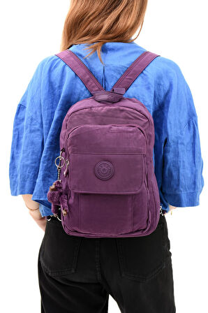 Hem Sırt Hem Göğüs  Spor Genç Kadın Çantası Mor (Model: 571-8D)