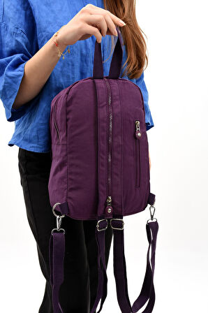 Hem Sırt Hem Göğüs  Spor Genç Kadın Çantası Mor (Model: 571-8D)