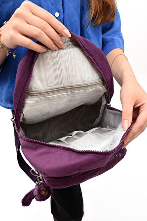 Hem Sırt Hem Göğüs  Spor Genç Kadın Çantası Mor (Model: 571-8D)
