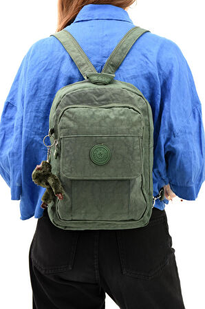 Hem Sırt Hem Göğüs  Spor Genç Kadın Çantası Yeşil (Model: 571-8D)