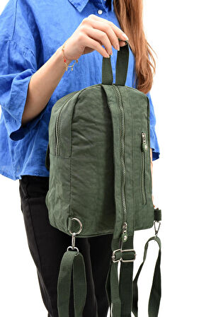 Hem Sırt Hem Göğüs  Spor Genç Kadın Çantası Yeşil (Model: 571-8D)