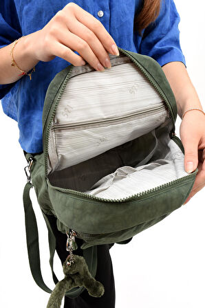 Hem Sırt Hem Göğüs  Spor Genç Kadın Çantası Yeşil (Model: 571-8D)