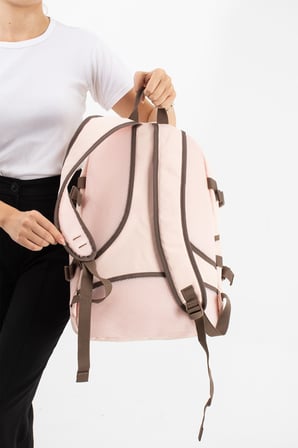 Unisex, Ultra Hafif, Çok Cepli, Sırt Çantası Pudra Pembe Model: (Vnt-3C)