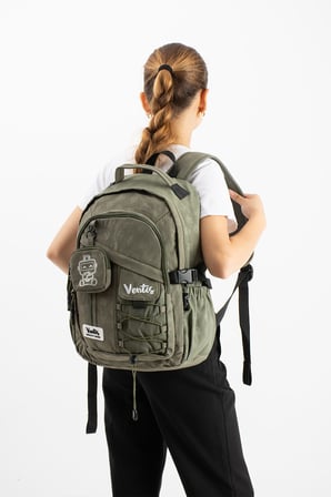 Unisex, Ultra Hafif, Çok Cepli, Sırt Çantası Haki Yeşil Model: (Vnt-9B)